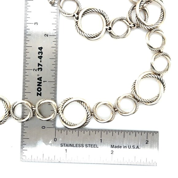 D.Y. 925 Circle Link Toggle Necklace - Picture 4 of 6